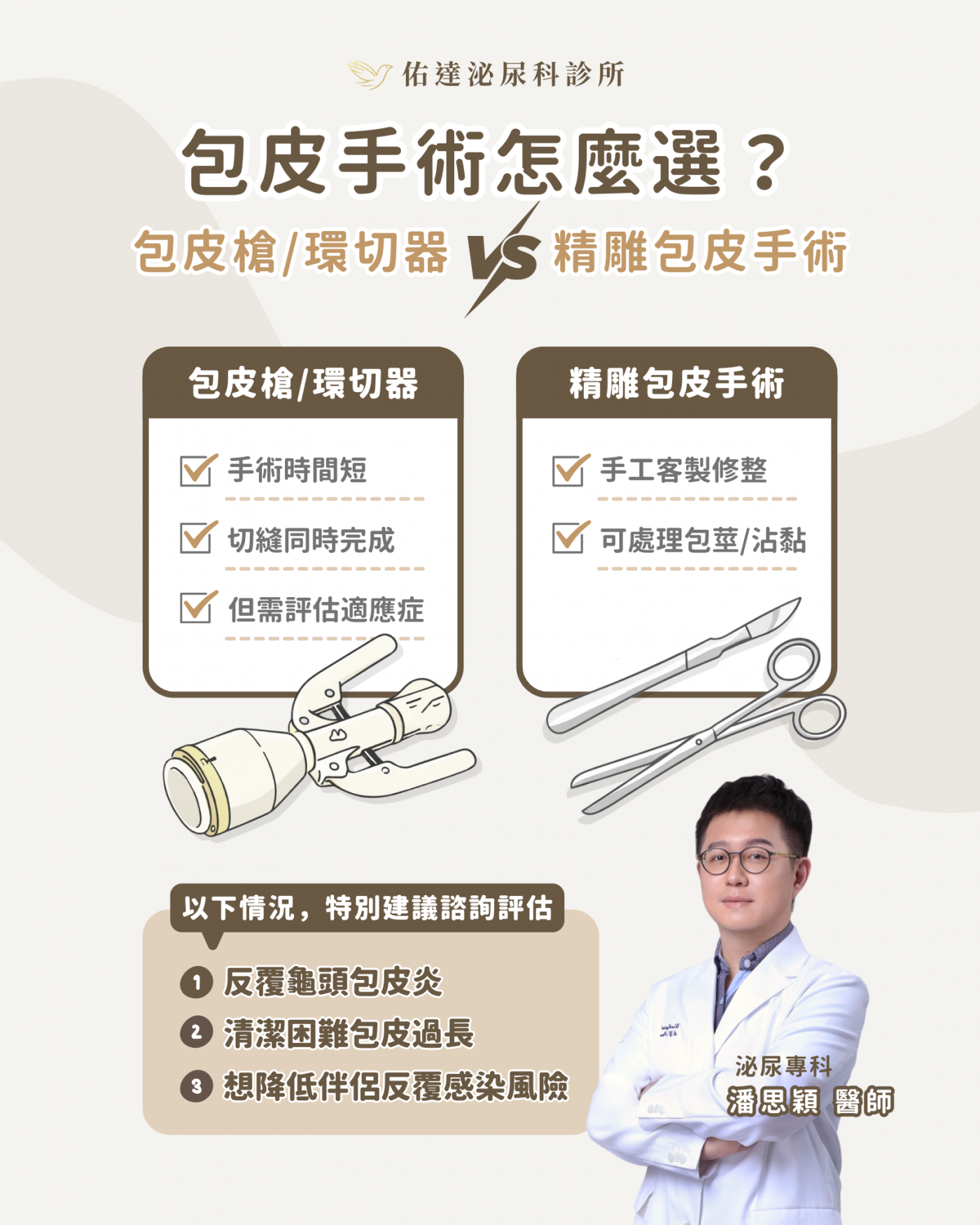 精雕包皮手術與包皮槍比較