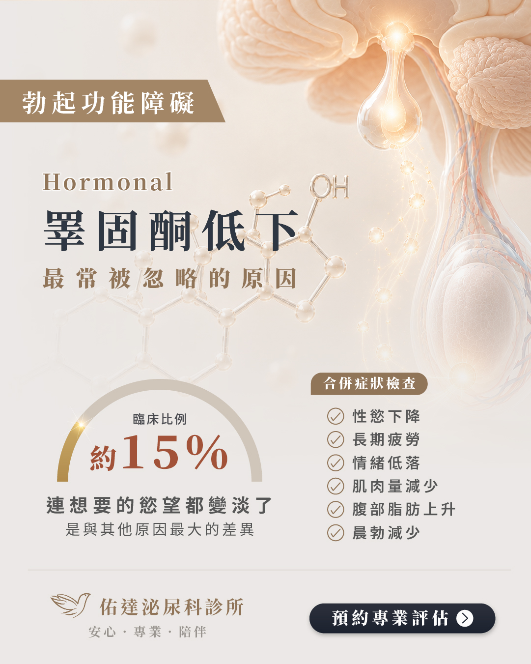 睪固酮低下原因說明圖